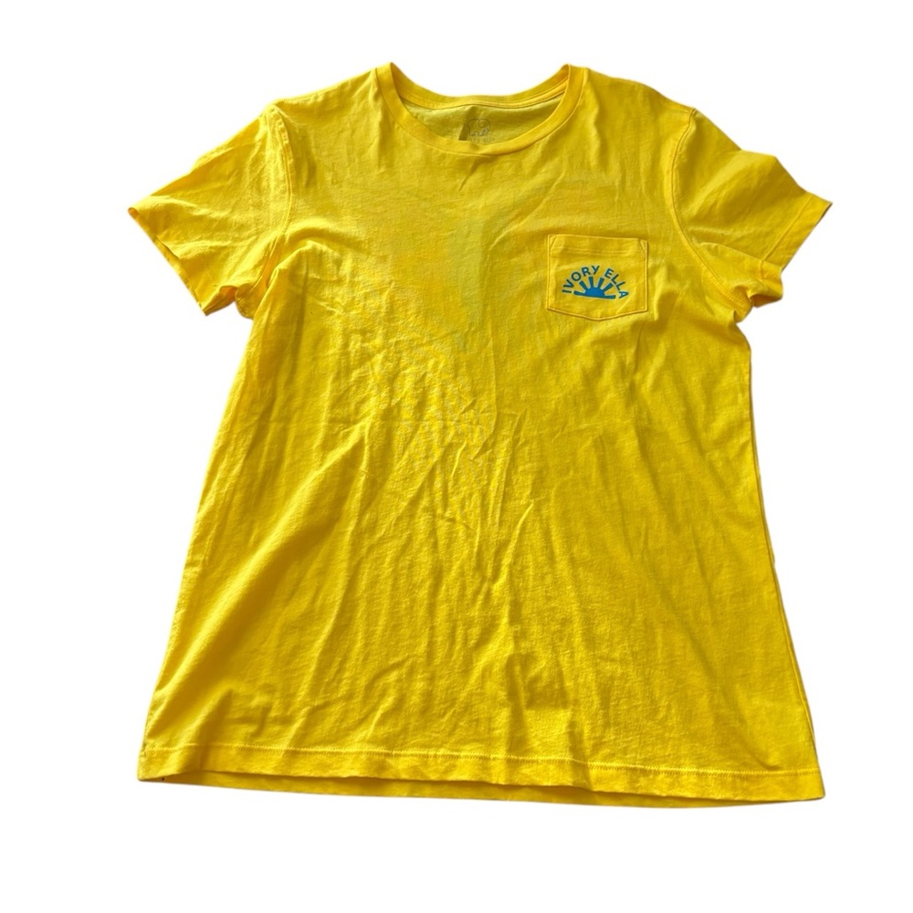 Ivory Ella Yellow Short Sleeve Tee Woman’s Medium